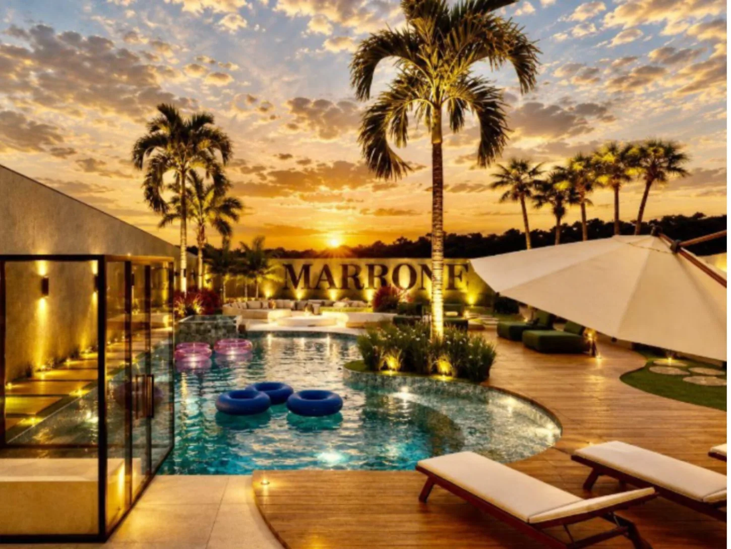 Marrone constr&oacute;i mans&atilde;o em Goi&acirc;nia com “praia privativa” e bar sob encomenda de Leonardo