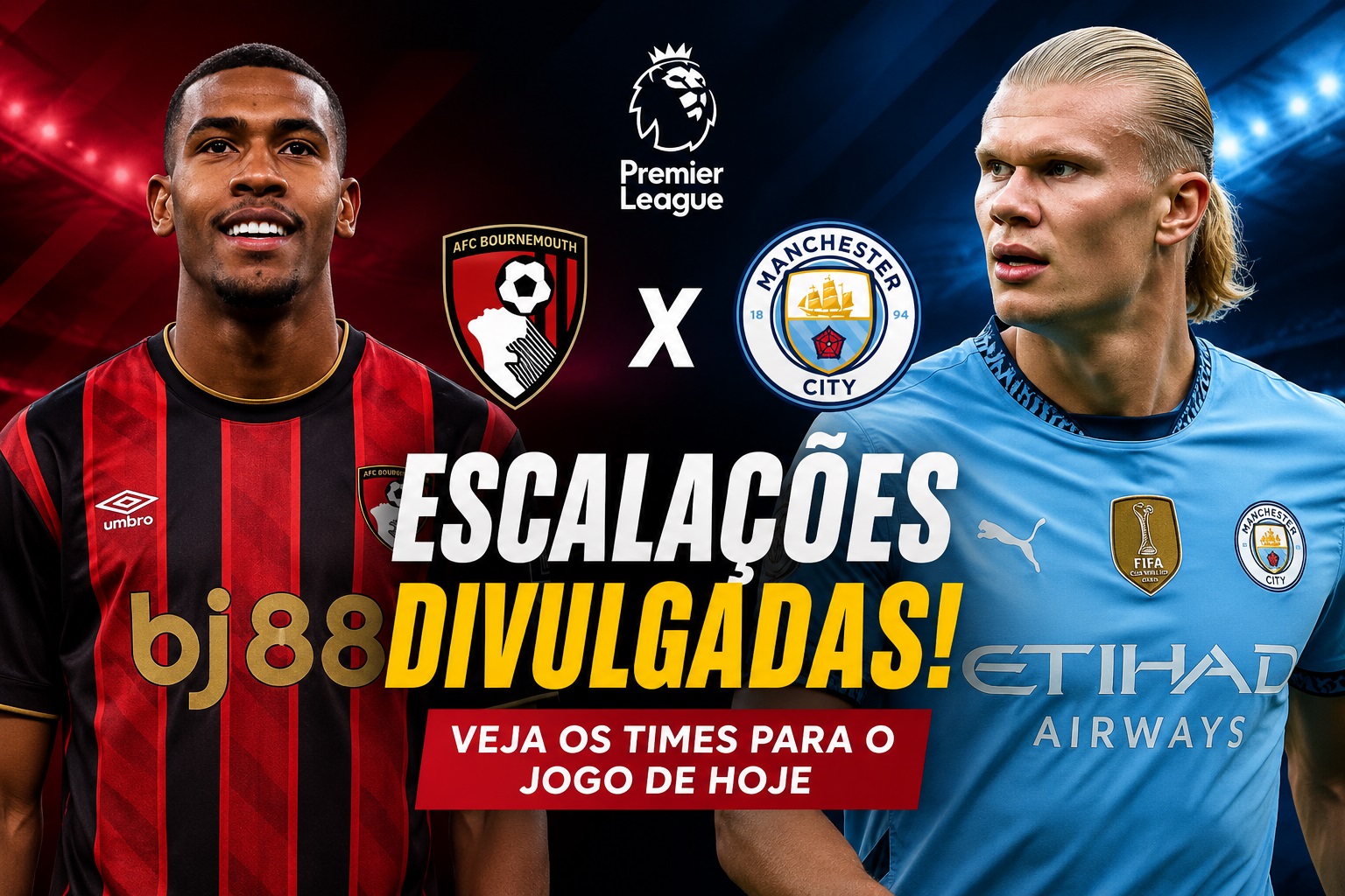 Manchester City e Bournemouth divulgam escala&ccedil;&otilde;es para duelo decisivo da Premier League