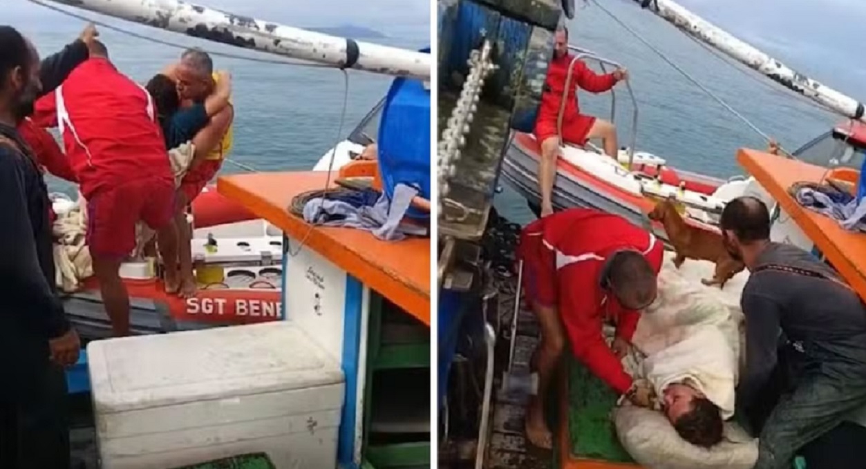 V&iacute;deo mostra resgate de jovem encontrada viva &agrave; deriva no mar ap&oacute;s tr&ecirc;s dias desaparecida