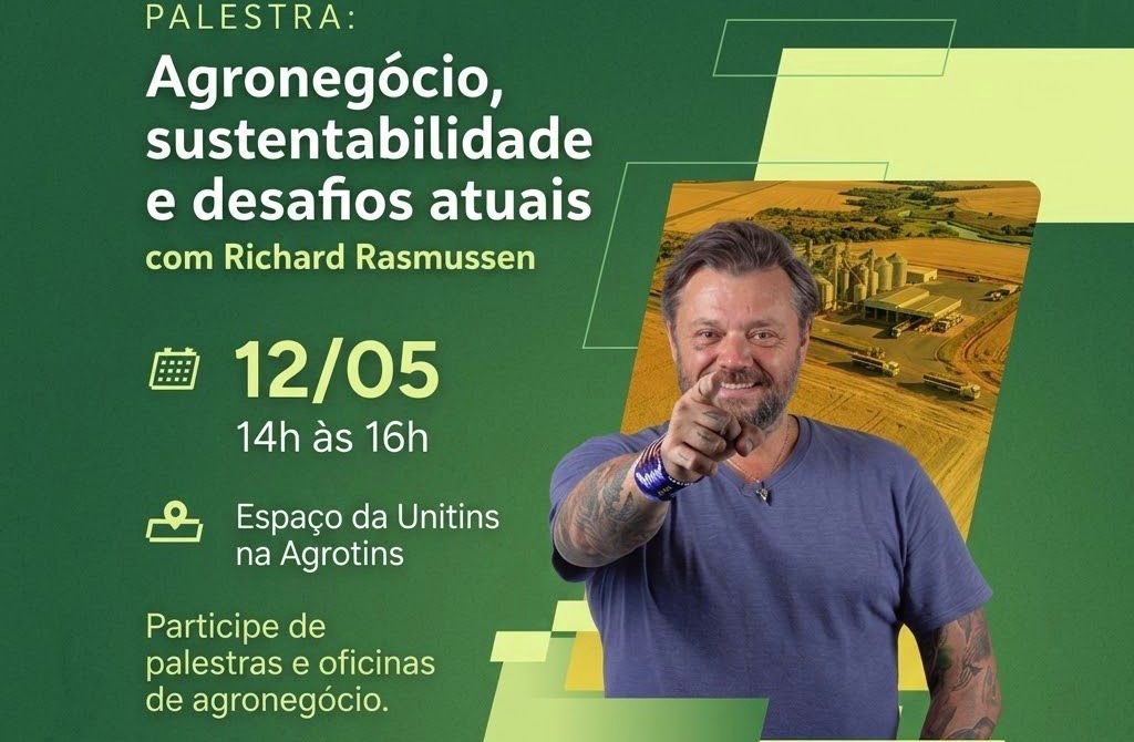 Richard Rasmussen debate os desafios do agro sustent&aacute;vel na Agrotins 2026