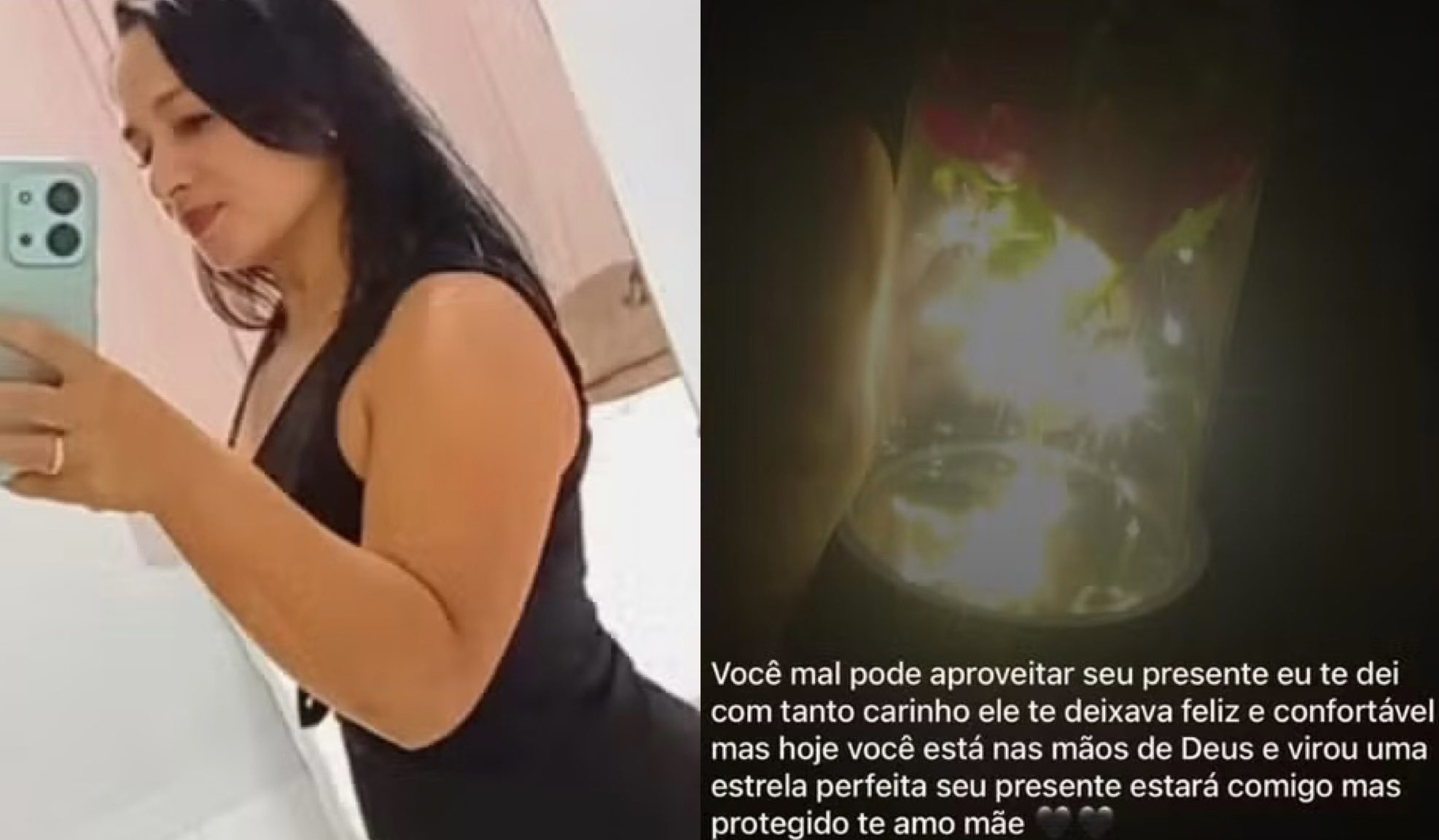 Menino coloca abajur dentro do caix&atilde;o da m&atilde;e ap&oacute;s morte em acidente no Tocantins: “Ela tinha medo do escuro”