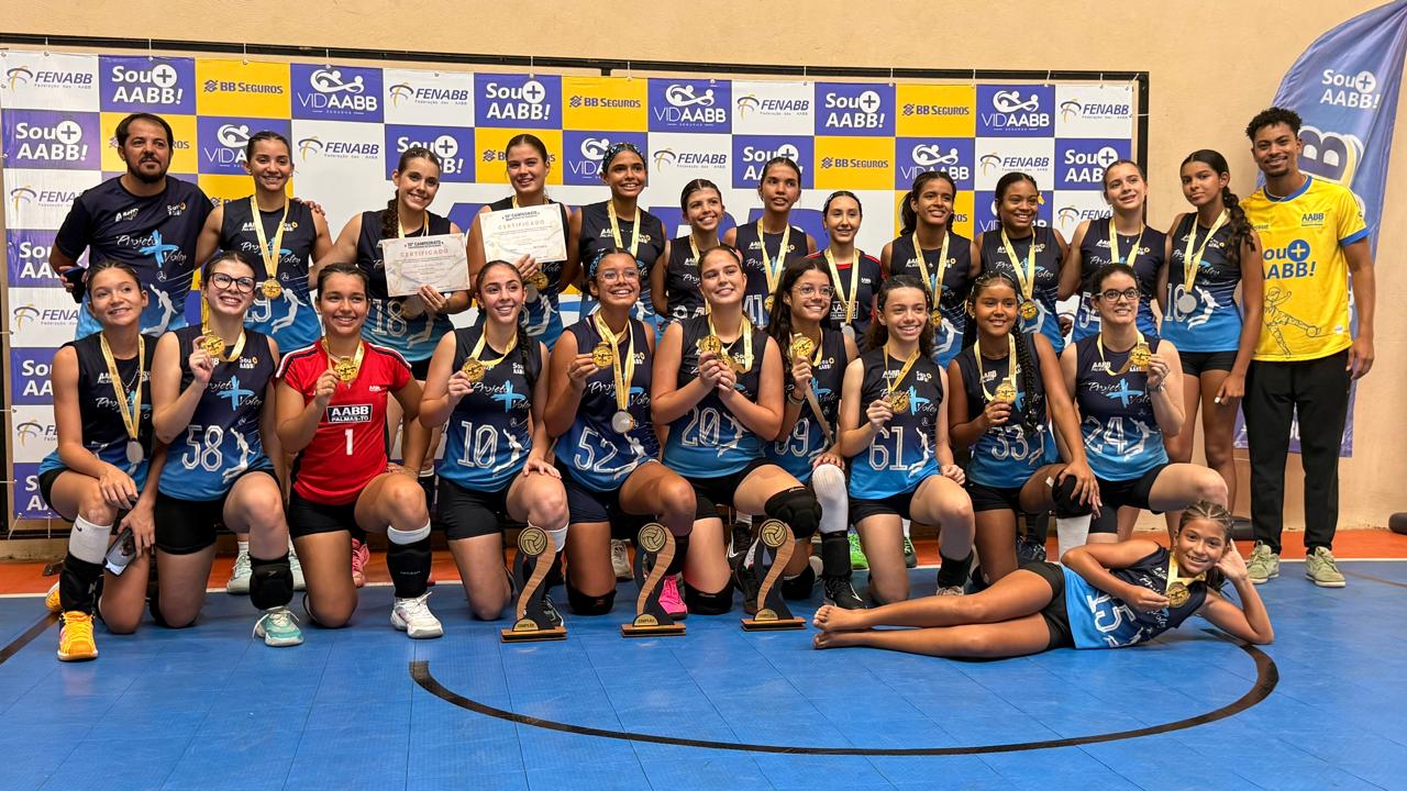 AABB Palmas conquista tr&ecirc;s t&iacute;tulos no 10&ordm; Campeonato Tocantinense de Escolinhas de Voleibol