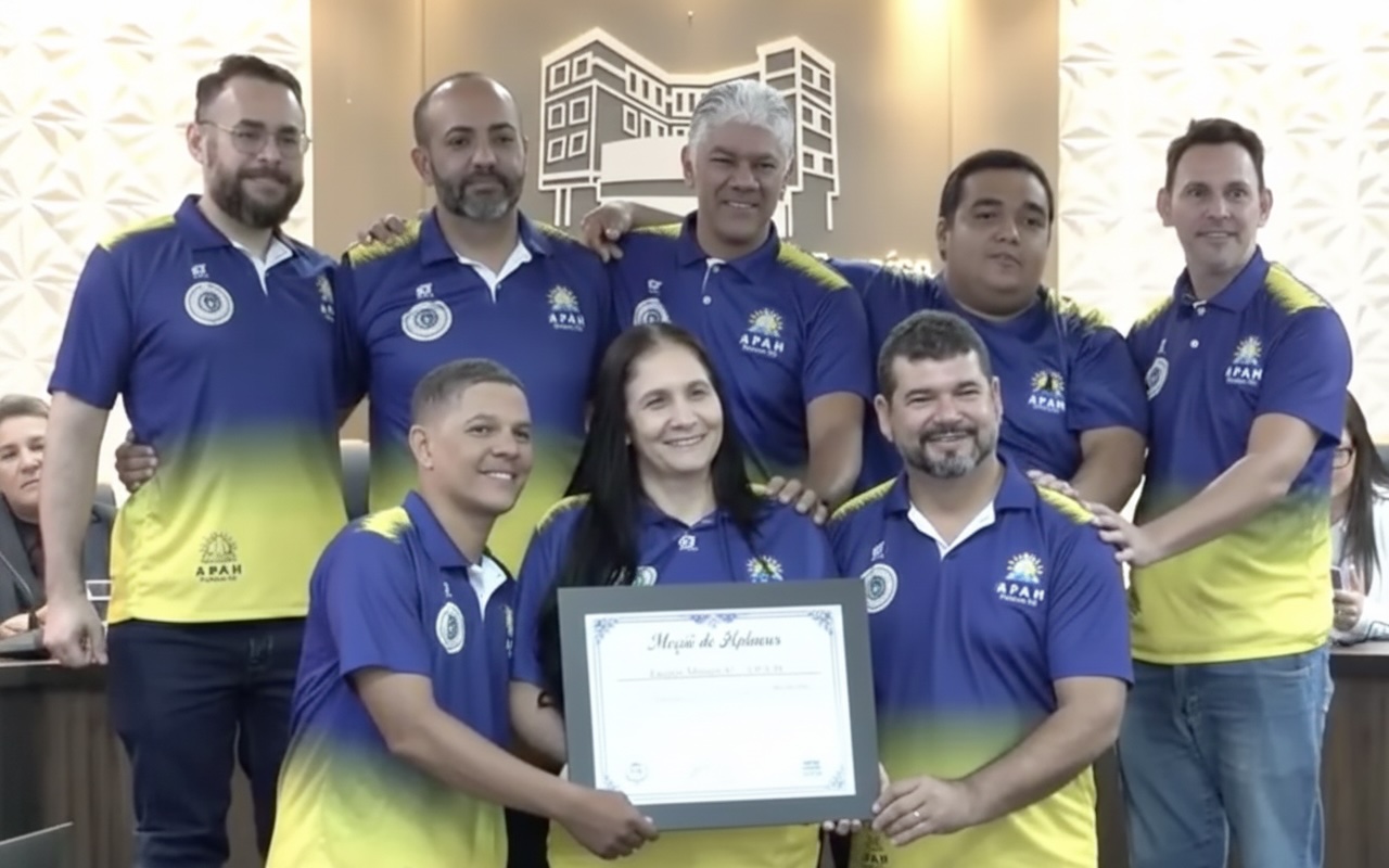 APAH recebe Mo&ccedil;&atilde;o de Aplausos em Para&iacute;so por conquista hist&oacute;rica no Brazil Master Cup 2026
