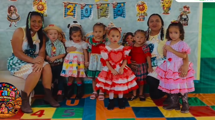Arrai&aacute; Gente Mi&uacute;da anima CMEI em Dois Irm&atilde;os do Tocantins