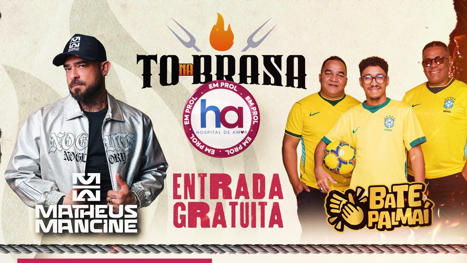 T&ocirc; na Brasa re&uacute;ne m&uacute;sica, churrasco e solidariedade em apoio ao Hospital de Amor