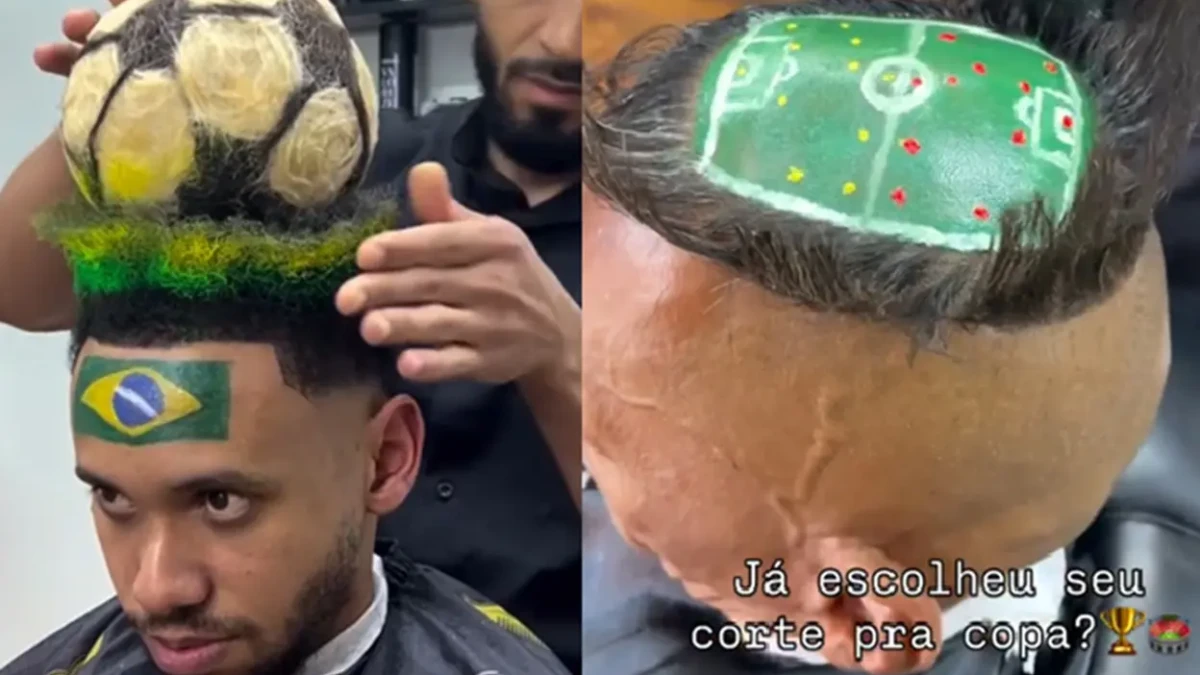 Barbeiro viraliza ao criar cortes de cabelo em formato de est&aacute;dio para a Copa do Mundo