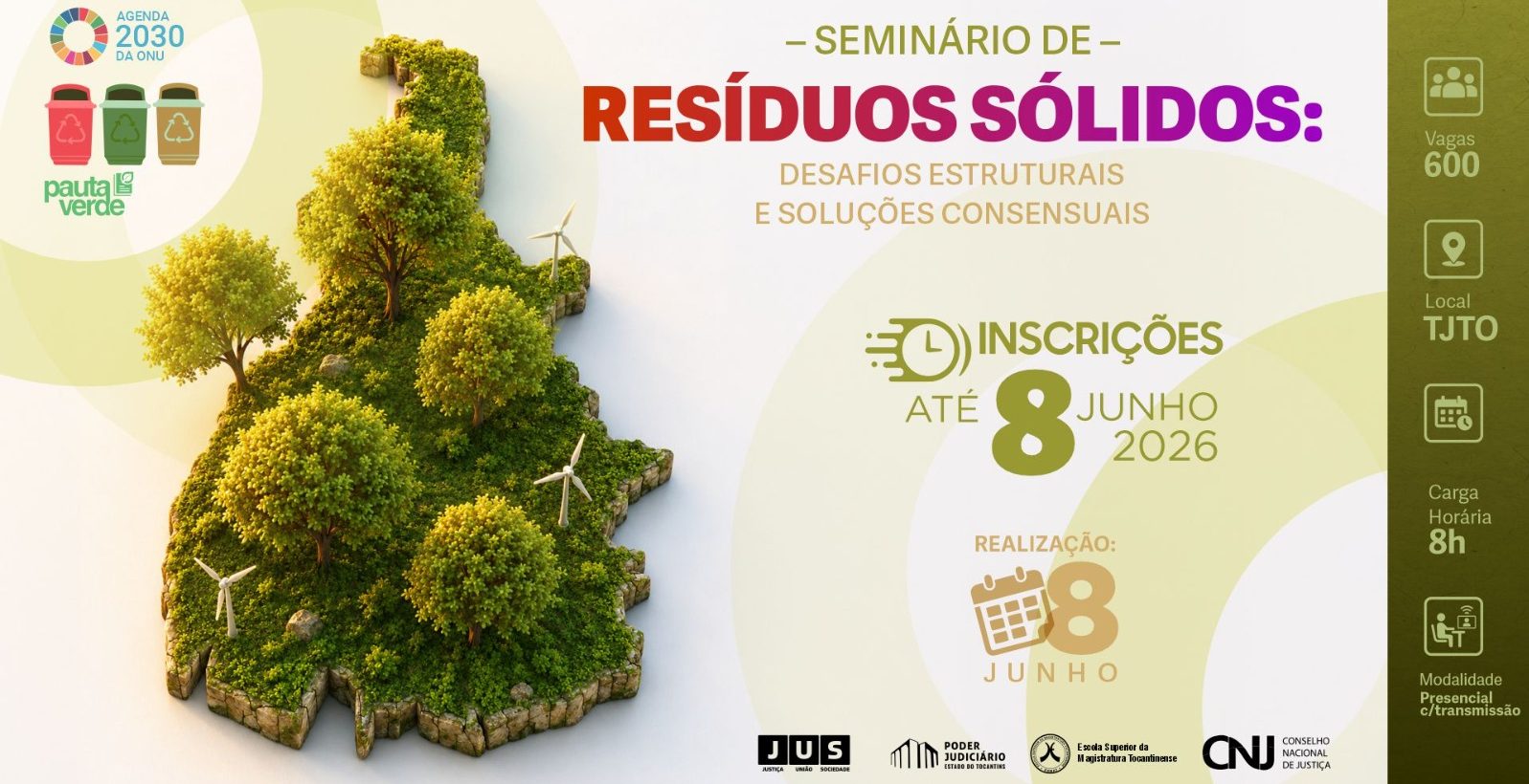 Esmat abre inscri&ccedil;&otilde;es para semin&aacute;rio sobre res&iacute;duos s&oacute;lidos e sustentabilidade no Tocantins