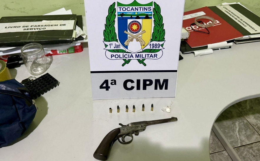 Pol&iacute;cia Militar prende homem por disparo em via p&uacute;blica e porte ilegal de arma de fogo em Pium (TO)