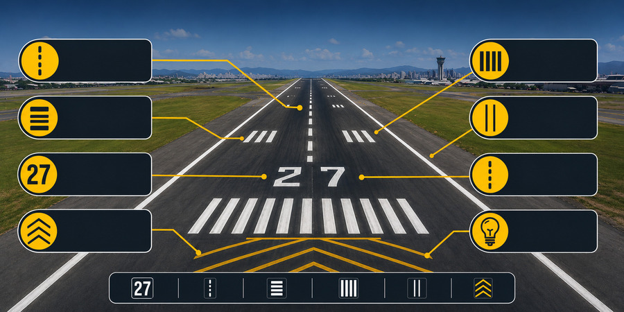 Entenda o que significam os n&uacute;meros, letras e linhas nas pistas dos aeroportos