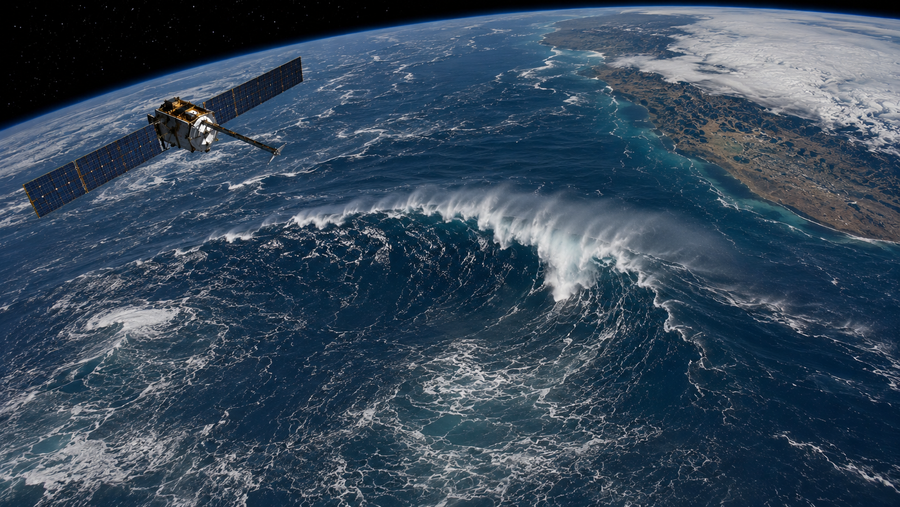 Sat&eacute;lite registra onda de quase 20 metros no Pac&iacute;fico que percorreu 24 mil quil&ocirc;metros pelo oceano