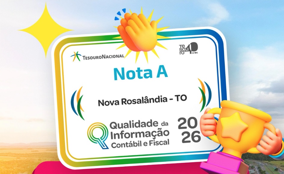 Nova Rosal&acirc;ndia se destaca  no Ranking de Qualidade da Informa&ccedil;&atilde;o Cont&aacute;bil e Fiscal do Tesouro Nacional