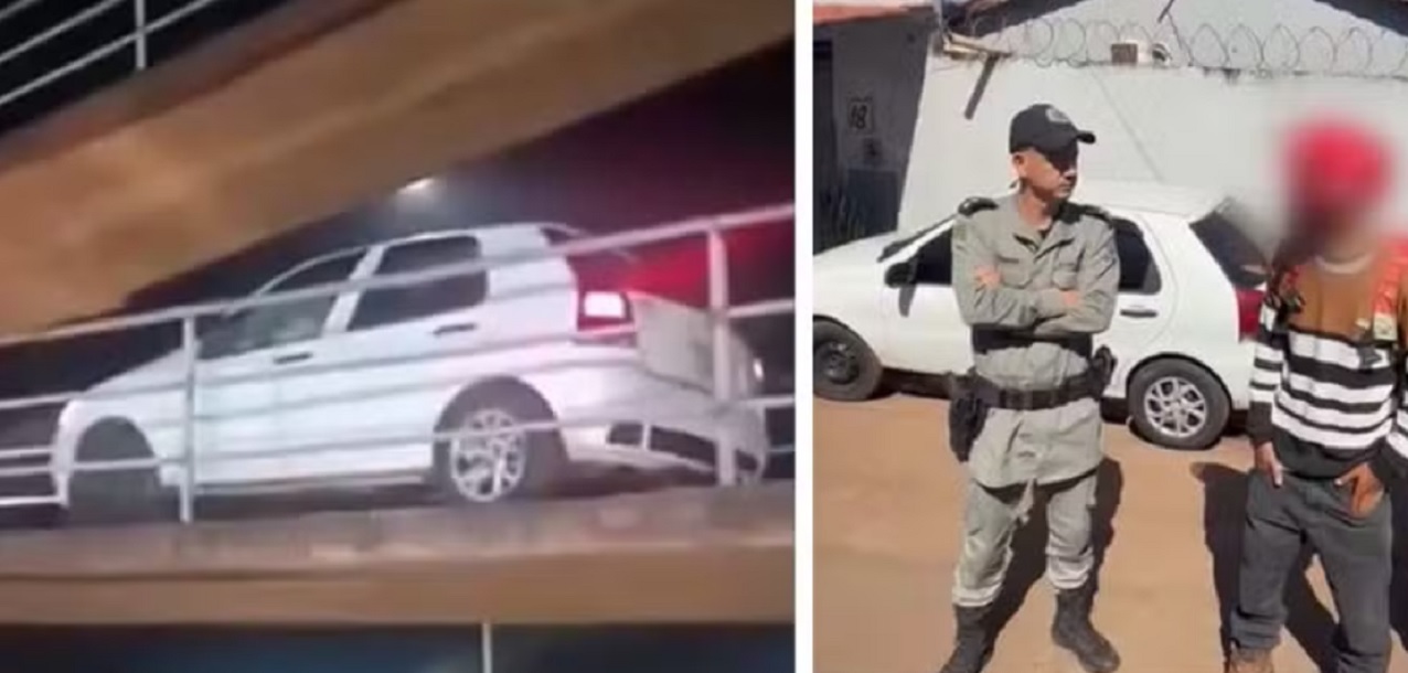 Motorista que invadiu passarela com carro na BR-060 grava v&iacute;deo e pede desculpas ap&oacute;s repercuss&atilde;o