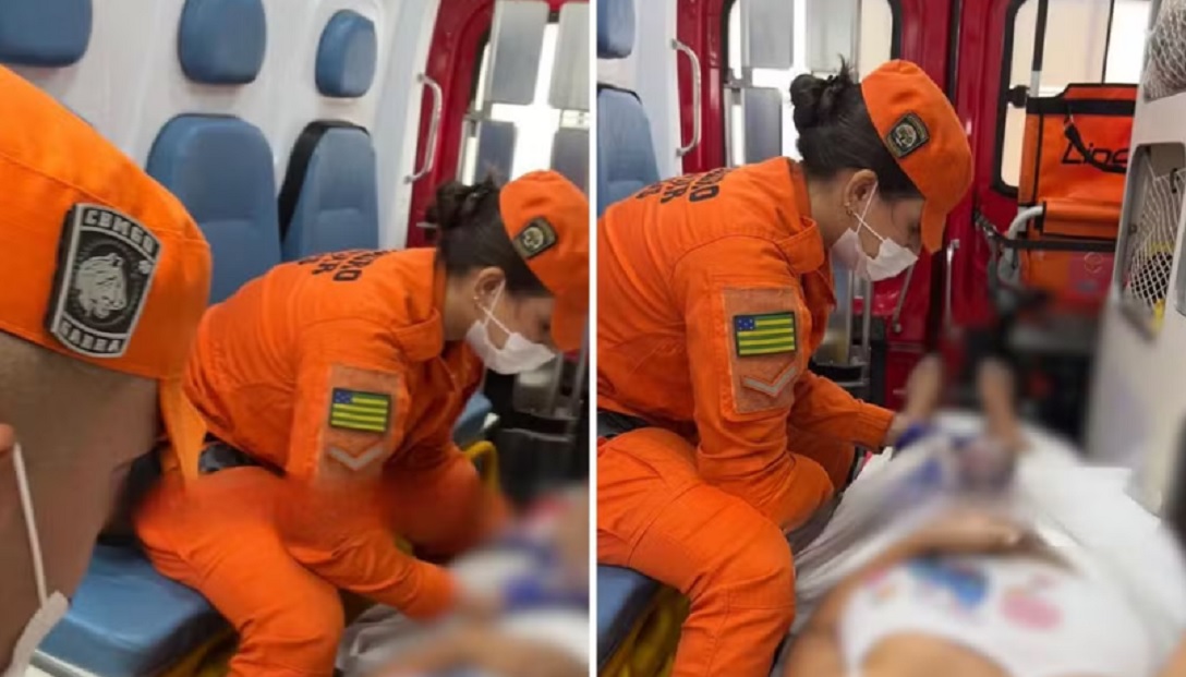 Rec&eacute;m-nascido &eacute; reanimado por bombeiros ap&oacute;s parto de emerg&ecirc;ncia dentro de banheiro