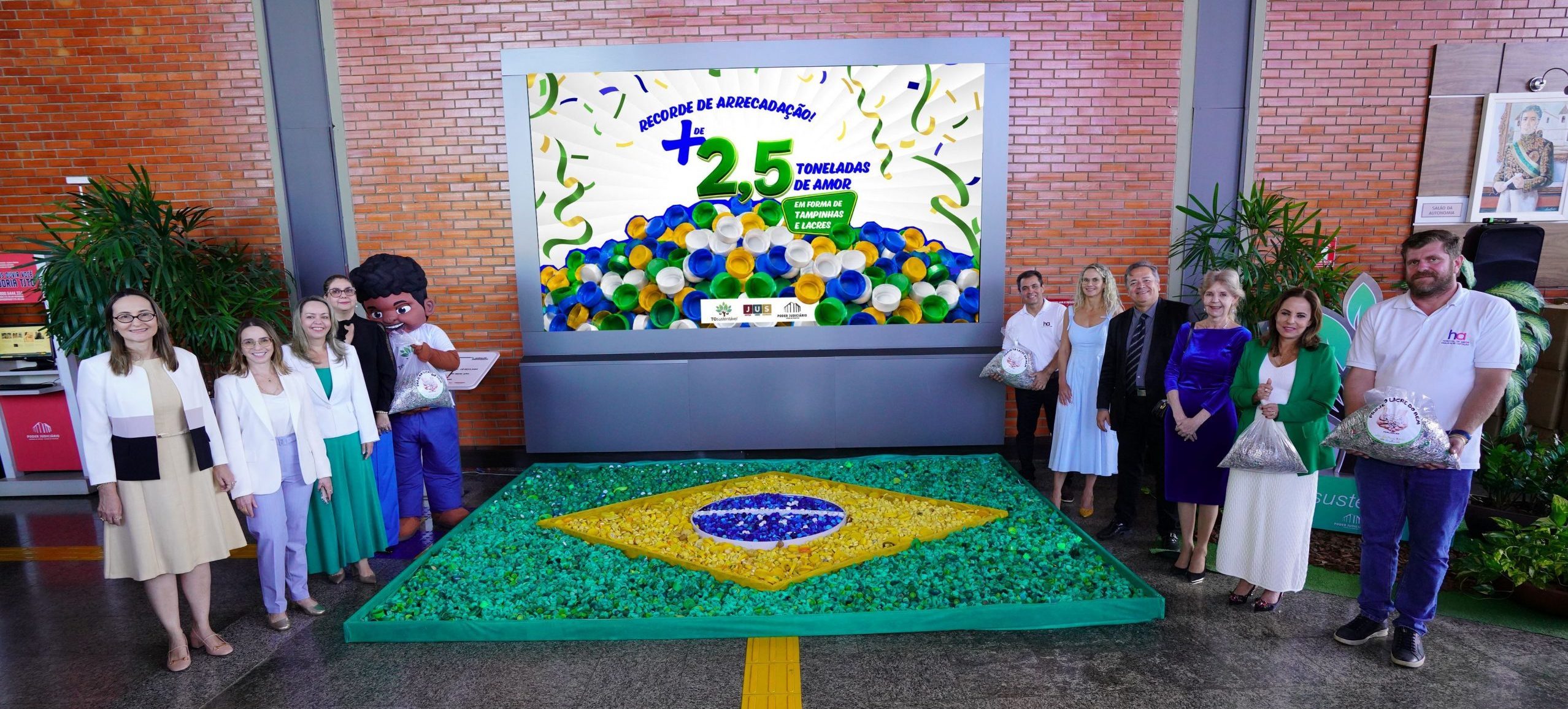 TJTO bate recorde e entrega mais de 2,5 toneladas de tampinhas ao Hospital de Amor