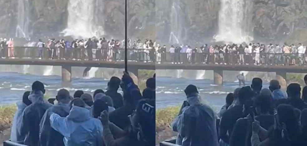 Turista arrisca a vida para recuperar celular e pula nas Cataratas do Igua&ccedil;u