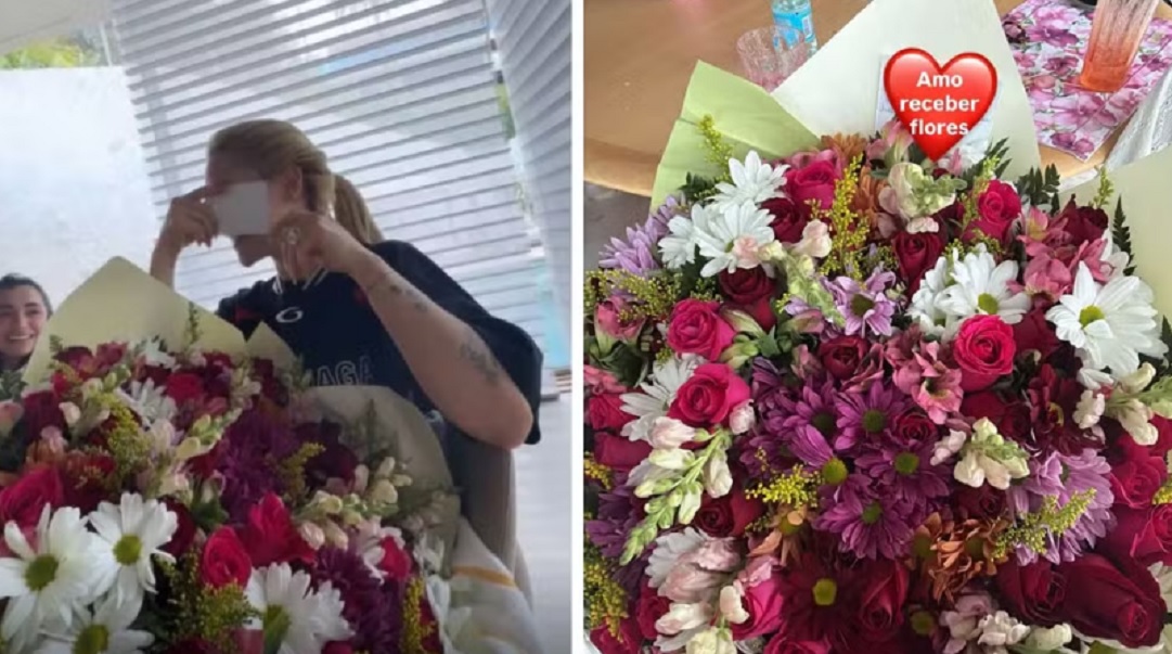 Virginia Fonseca recebe flores misteriosas e rea&ccedil;&atilde;o chama aten&ccedil;&atilde;o nas redes