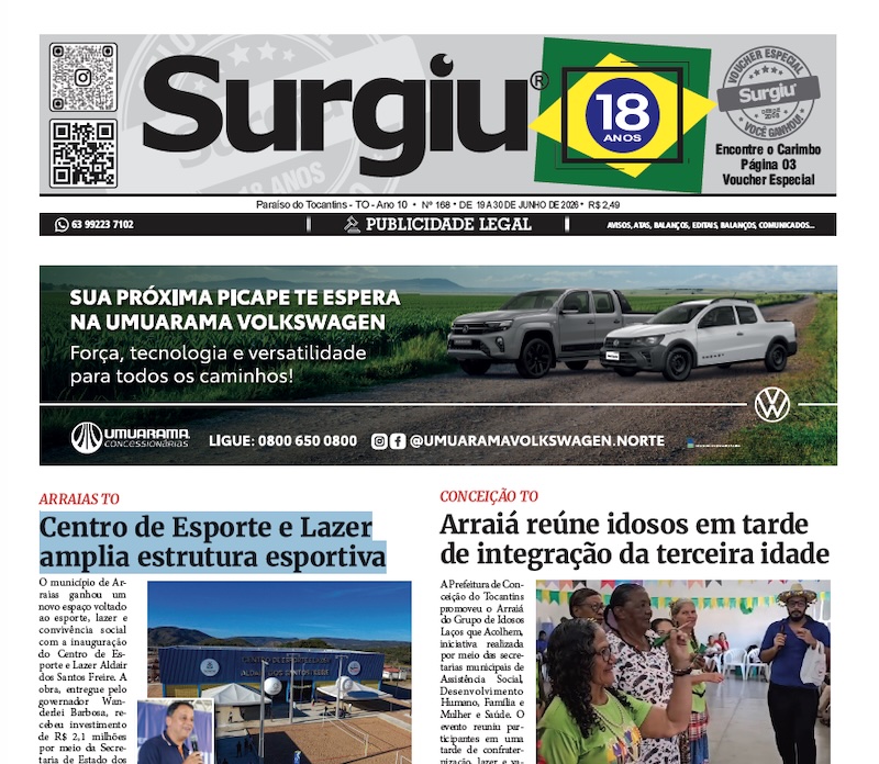 Surgiu n&ordm; 168 &ndash; 30/06/2026