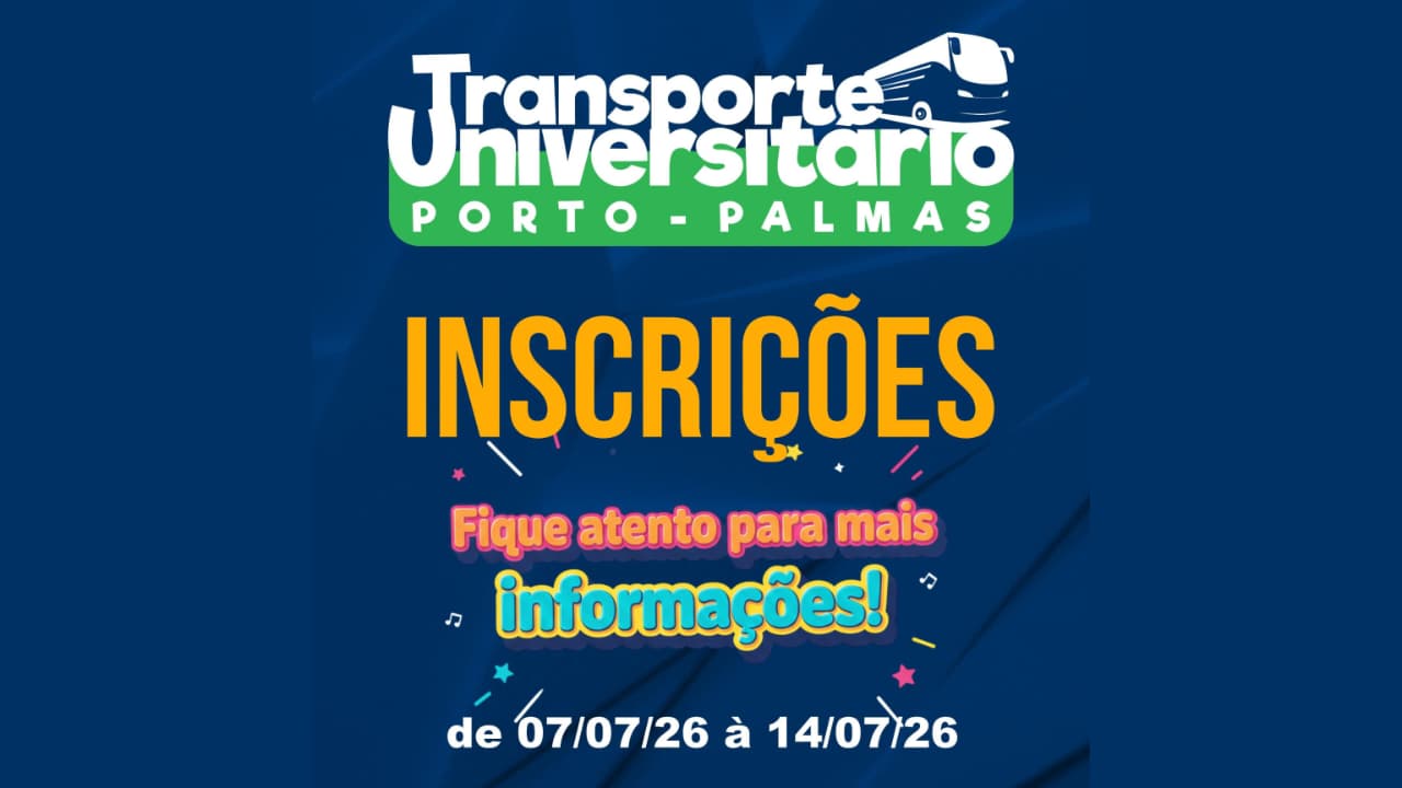 Prefeitura de Porto Nacional abre inscri&ccedil;&otilde;es para transporte universit&aacute;rio gratuito; veja quem pode participar
