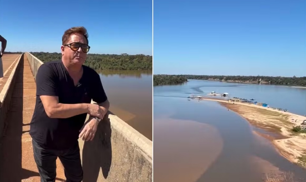 V&iacute;deo: Leonardo exibe praias de &aacute;gua doce no Rio Araguaia durante per&iacute;odo de seca