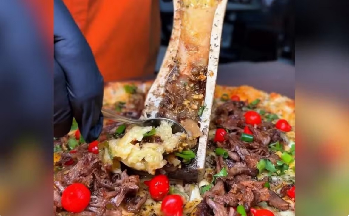 Pizza de chambari com tutano viraliza nas redes sociais e surpreende internautas no Tocantins