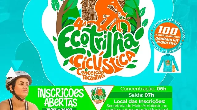 Concei&ccedil;&atilde;o do Tocantins abre inscri&ccedil;&otilde;es para 4&ordf; EcoTrilha Cicl&iacute;stica
