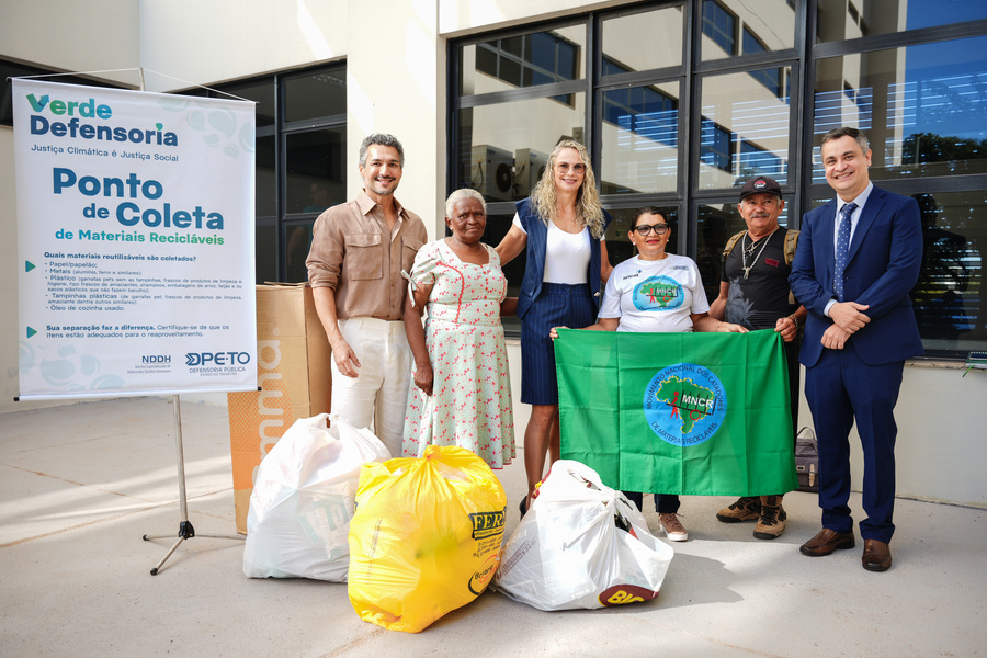 Quase 9 toneladas de recicl&aacute;veis j&aacute; beneficiaram catadores de Palmas com projeto da Defensoria