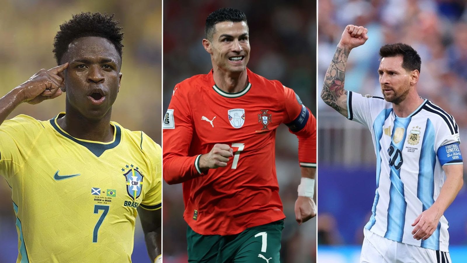 O segredo de Vini Jr., CR7 e Messi pode estar no prato; veja o que eles t&ecirc;m em comum